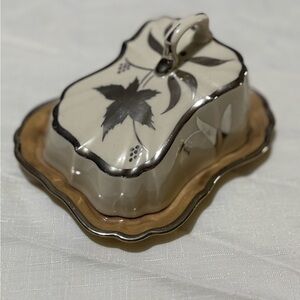 Vintage Sandland Covered Butter Dish